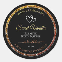 Marco de Purpurina de gradiente dorado Etiquetas d