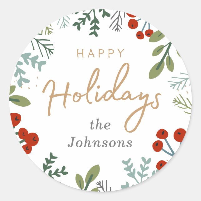 Pegatina Redonda Marco festivo festivo (Anverso)