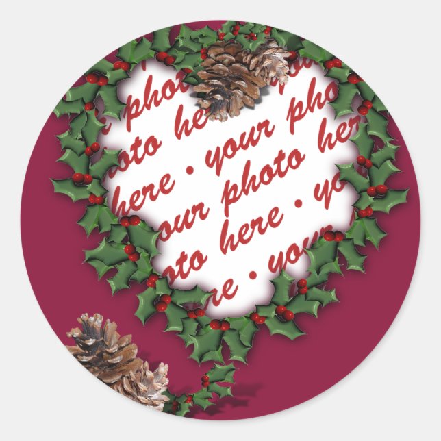 Pegatina Redonda Marco fotográfico de la corona coronaria (Anverso)