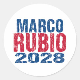 Pegatina Redonda Marco Rubio 2028 (des)