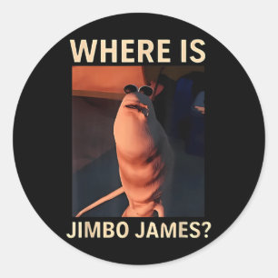 Pegatina Redonda Marcus El Gusano Dónde Está Jimbo James Meme Diver