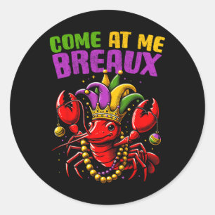 Pegatina Redonda Mardi Gras Crawfish Fat Tuesday New Orleans Men Wo