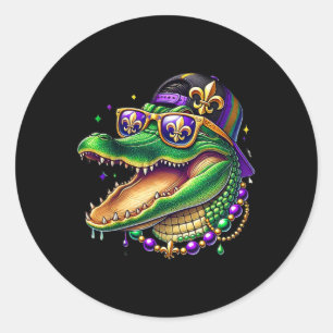 Pegatina Redonda Mardigator Mardi Gras
