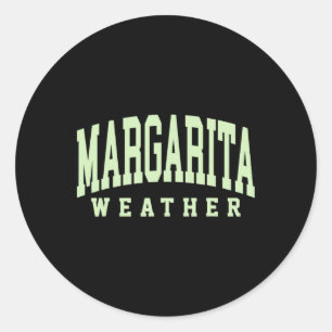 Pegatina Redonda Margarita Clima Gracioso Cinco De Mayo Margarita M