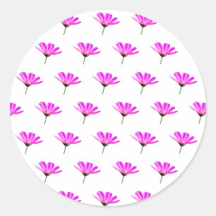 Pegatina Redonda Margarita Rosa  