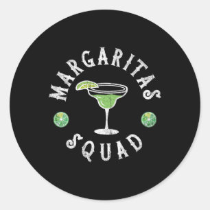 Pegatina Redonda Margarita Squad Funny Cinco De Mayo