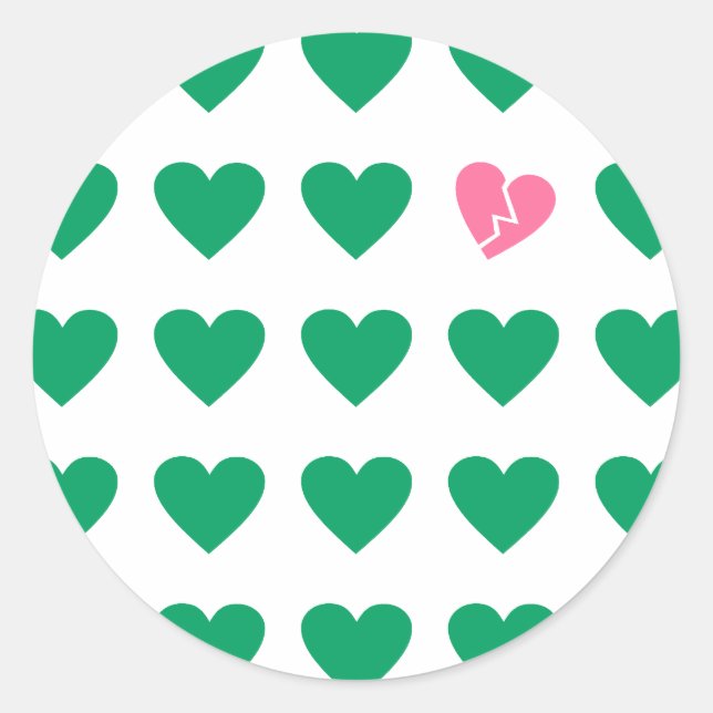 Pegatina Redonda marginado de amor (Anverso)