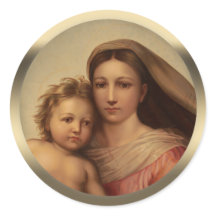 María y Jesús niño Sistine madonna Prang CC0970