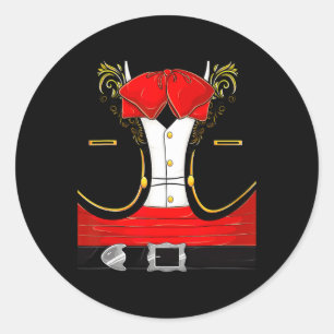 Pegatina Redonda Mariachi mexicana disfraz de Halloween Charro Cinc