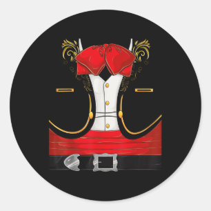 Pegatina Redonda Mariachi mexicana disfraz de Halloween Charro Cinc
