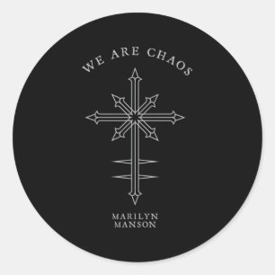 Pegatina Redonda Marilyn Son €"Chaos Cross