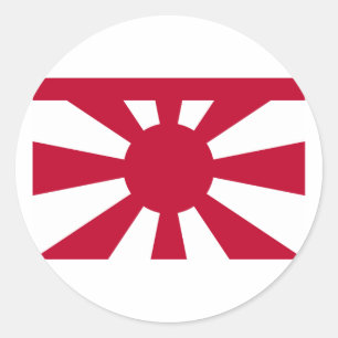 Pegatina Redonda Marina de guerra japonesa imperial estándar de