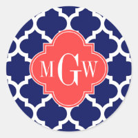 Marina Qué Marroquí #5 Coral Rojo 3 Monograma Inic