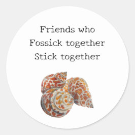 Pegatina Redonda Marinas/Fossicantes