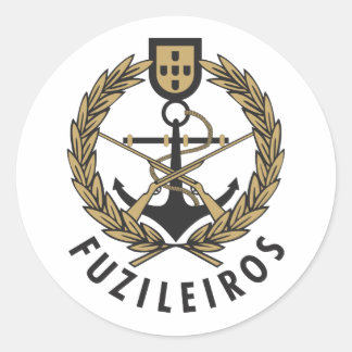Pegatina Redonda Marines de la Marina de Portugal "Fuzileiros"