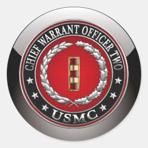 Pegatina Redonda Marines Estadounidenses: Orden Principal Dos (USMC