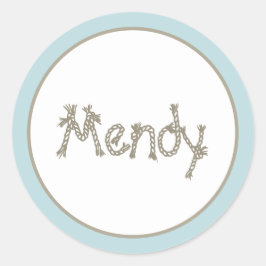 Pegatina Redonda Marioneta náutica