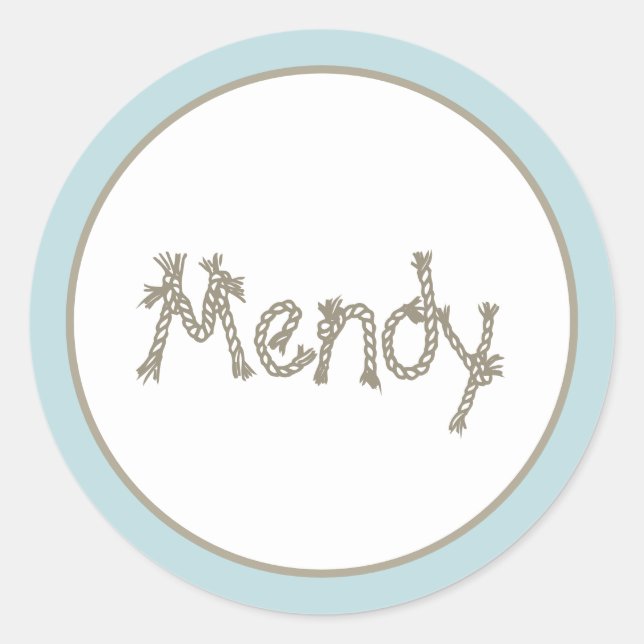 Pegatina Redonda Marioneta náutica (Anverso)