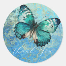 Mariposa azul romántico gracias