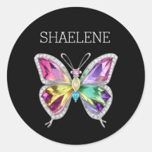 Mariposa de cristal de arcoiris encalada