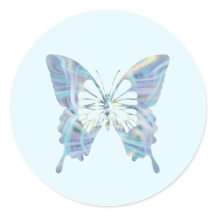 Mariposa mágica azul brillante y amarillo claro