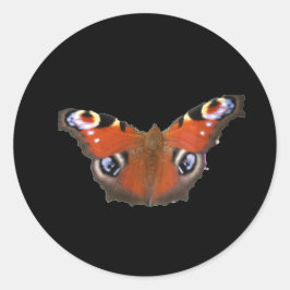Pegatina Redonda Mariposa Peacock De KABFA