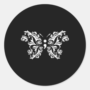Pegatina Redonda Mariposa Semicolón Guerrero de Sensibilización sob