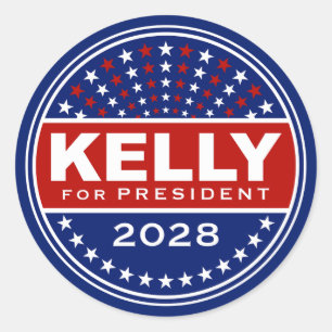 Pegatina Redonda Mark Kelly Presidente 2028