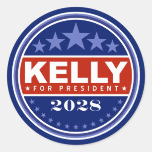 Pegatina Redonda Mark Kelly Presidente 2028