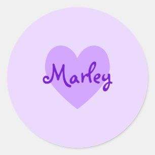 Pegatina Redonda Marley en morado