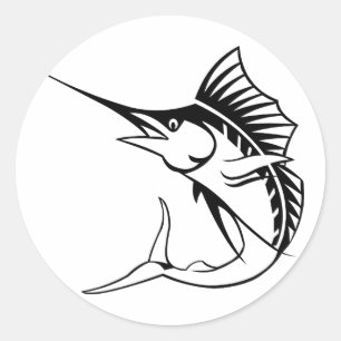 Pegatina Redonda Marlin