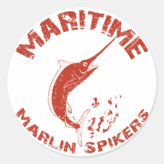 Pegatina Redonda Marlin Spikers marítimo
