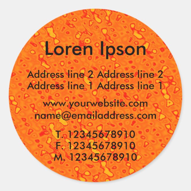 Pegatina Redonda Marmalade Sea Business / Perfil (Anverso)