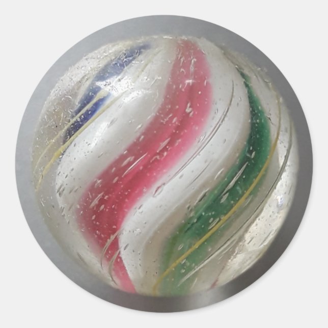 Pegatina Redonda Mármol Alemán de época (Anverso)