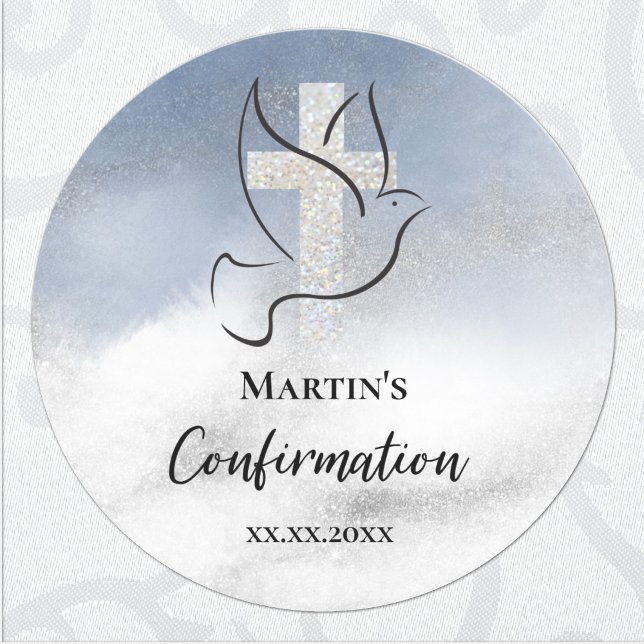 Pegatina Redonda Mármol azul de confirmación (Subido por el creador)