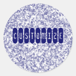 Pegatina Redonda Mármol azul - Plantilla