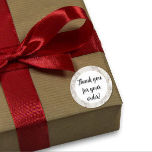 Pegatina Redonda Marmol beige Gracias