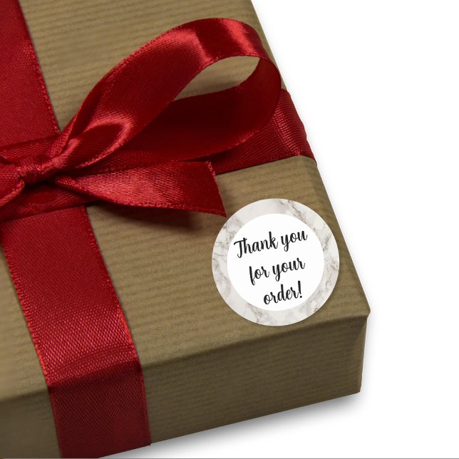 Pegatina Redonda Marmol beige Gracias (Subido por el creador)