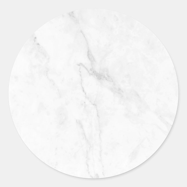 Pegatina Redonda Mármol Blanco (Anverso)