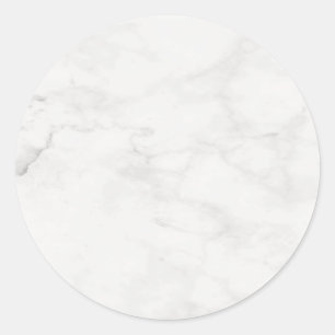 Pegatina Redonda Mármol blanco elegante plantilla en blanco moderna