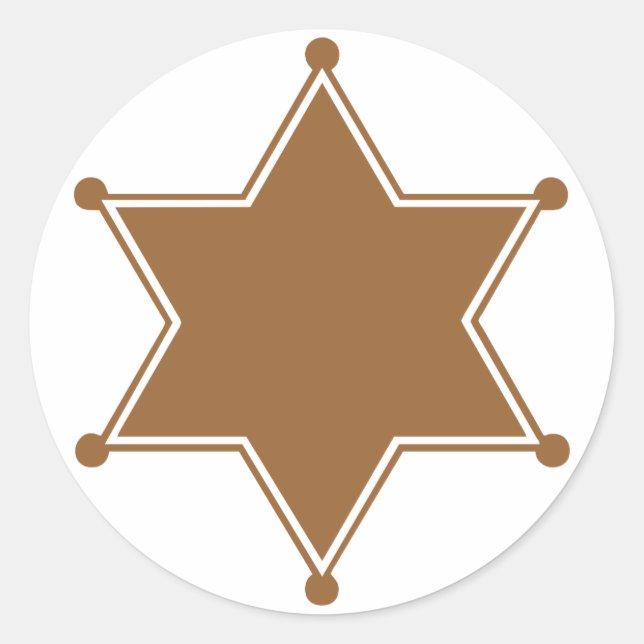 Pegatina Redonda Marshal Badge (Anverso)