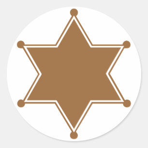 Pegatina Redonda Marshal Badge