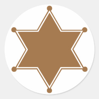 Pegatina Redonda Marshal Badge