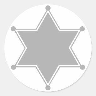 Pegatina Redonda Marshal Badge