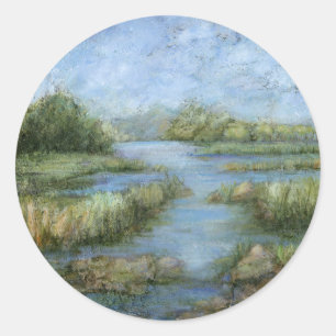 Pegatina Redonda Marshland I