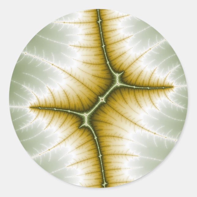 Pegatina Redonda Mart - Fractal (Anverso)