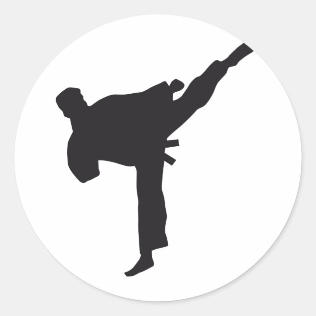 Pegatina Redonda martial arts (Anverso)