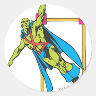 Pegatina Redonda Martian Manhunter Soars