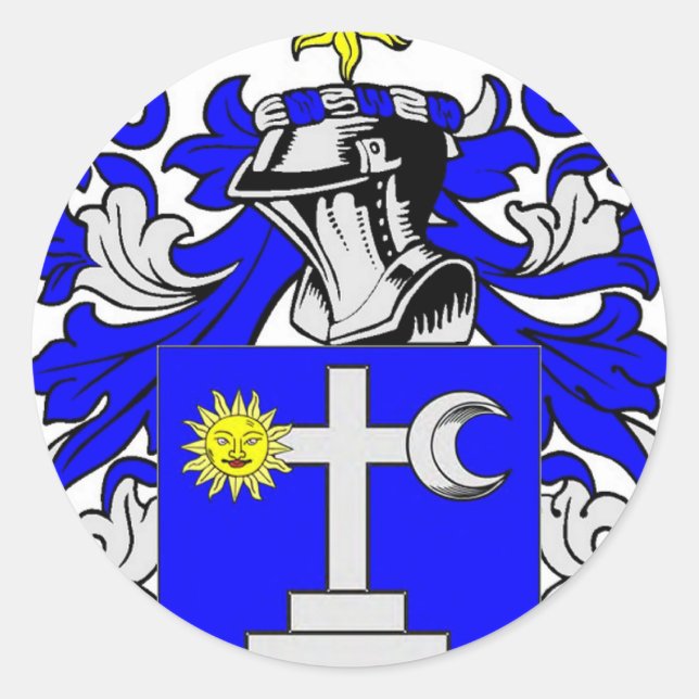 Pegatina Redonda Martin (irlandés) Escudo de armas (Anverso)