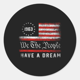 Pegatina Redonda Martín Luther King Day I Have A Dream Mlk Day